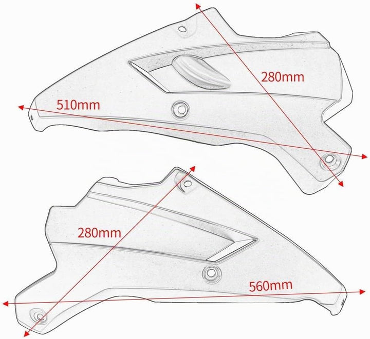 Fayedenicy Motorrad Bellypan Belly Pan Motor Spoiler Verkleidung Abdeckung Karosserierahmen Kit Schu
