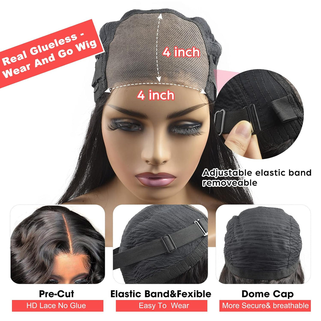 Human Hair Bob Wig 4x4 Curly Glueless Wig Human Hair For Black Women 180% Dichte Echthaar Perücke Mi