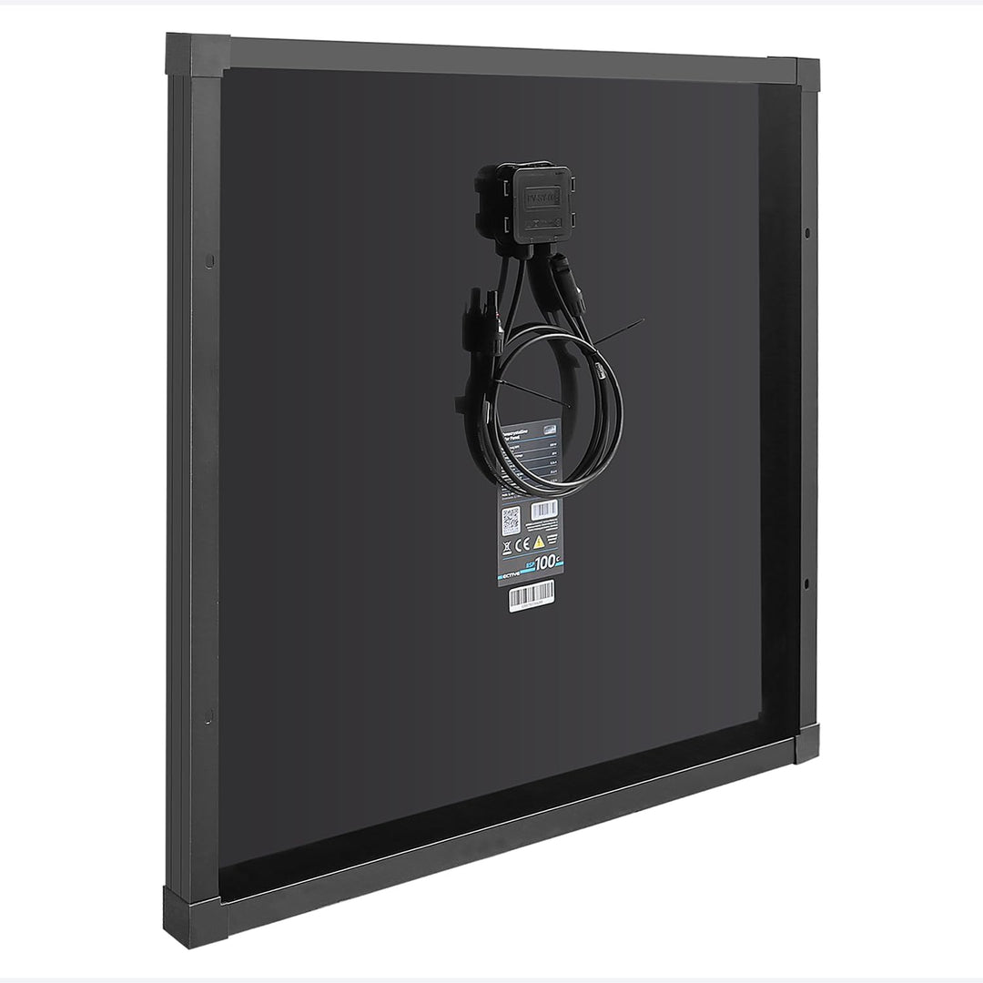 ECTIVE Solarpanel BSP 100C Black - 100W, 5,56A, 32 Zellen, für 12V 24V Batterieladeregler - Monokris