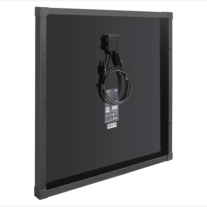 ECTIVE Solarpanel BSP 100C Black - 100W, 5,56A, 32 Zellen, für 12V 24V Batterieladeregler - Monokris