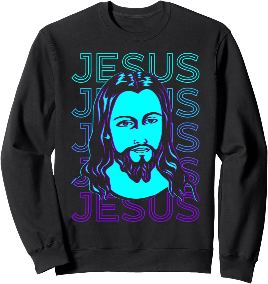 Jesus Christus Christliches Christentum Retro Sweatshirt