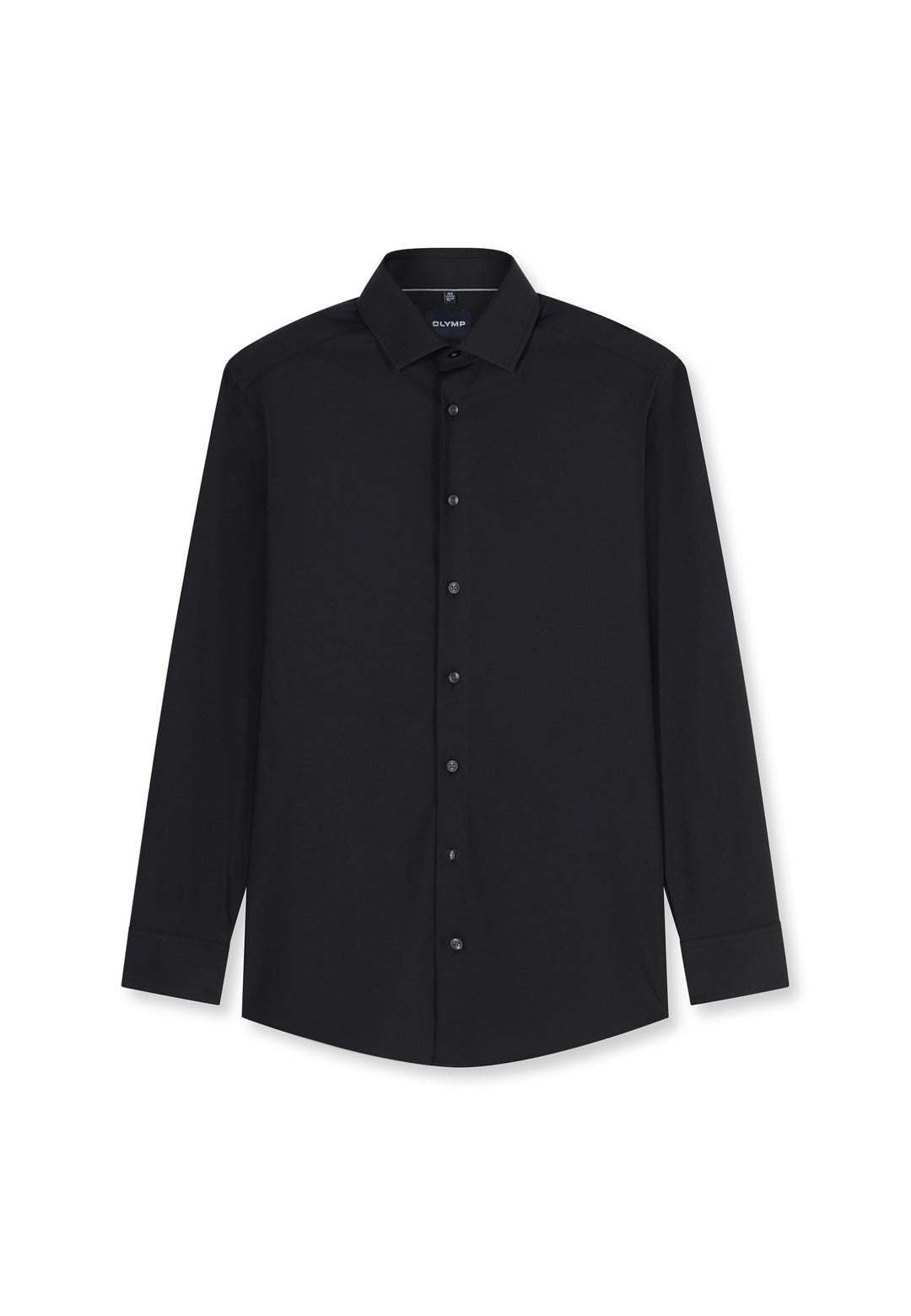 OLYMP Herren Oberhemd Langarm Luxor.24.Seven,Twill,modern fit,Global Kent 37 Schwarz 68, 37 Schwarz