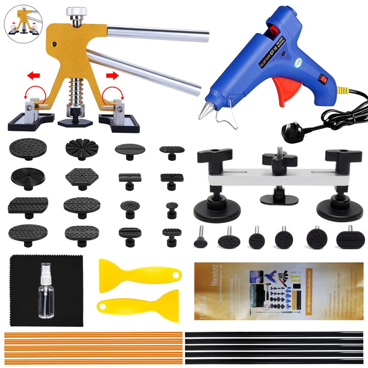 Manelord Auto Dellen Reparatur Ausbeulwerkzeug, Car Paintless Dent Removal Kit, DIY Golden Lifter fü