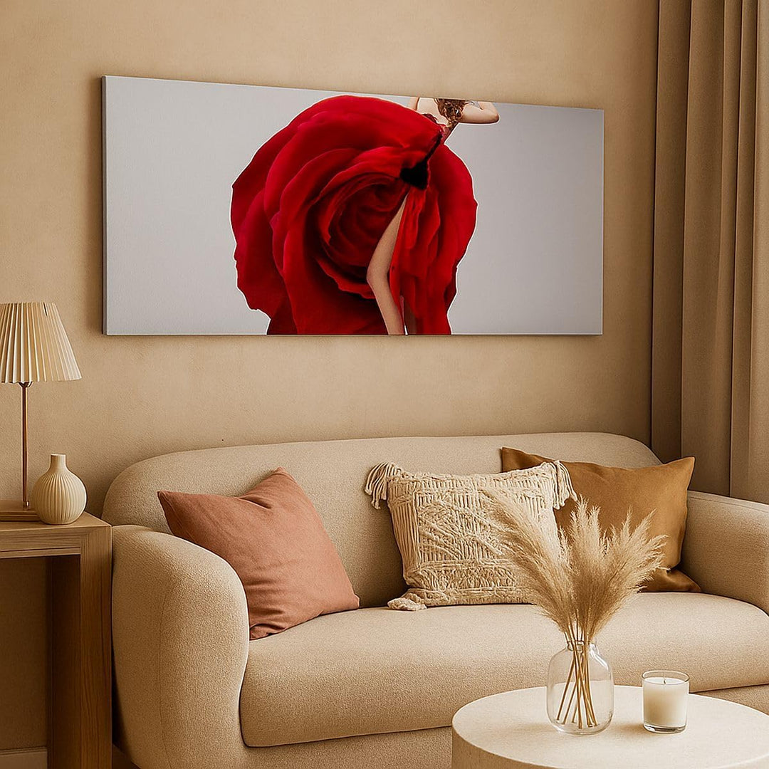 ARTTOR Bilder auf Leinwand 100x40cm Leinwandbild Karneval Kleidung Kultur Tänzerin Gross Wanddeko Bi