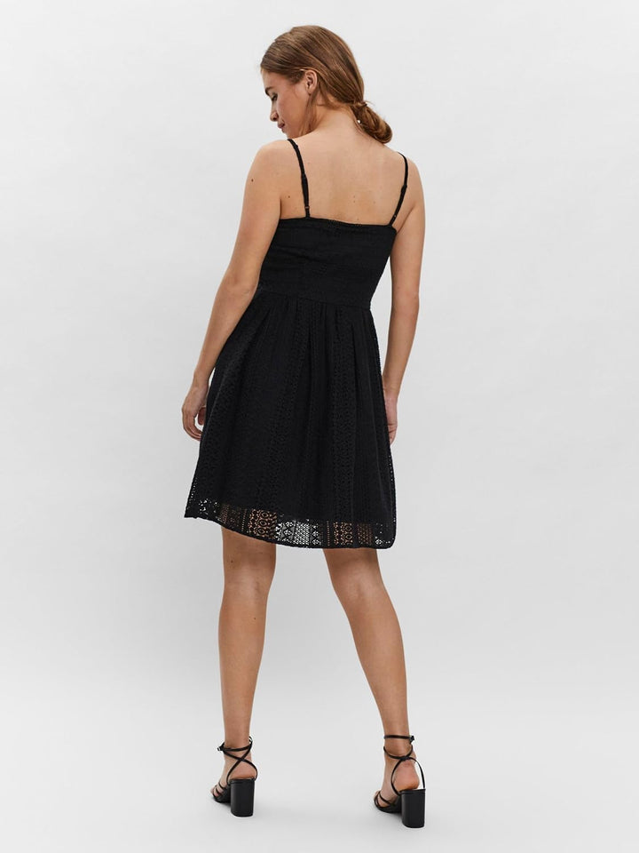 VERO MODA Female Plissiertes Kleid VMHONEY Kurzes Kleid | Plissé dress XS Schwarz, XS Schwarz