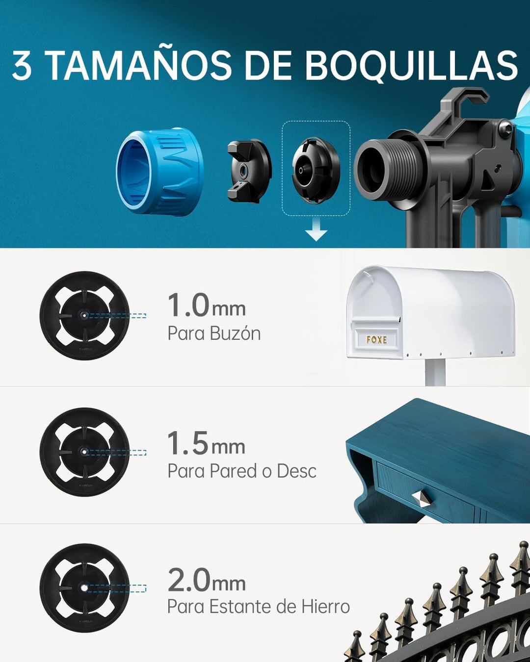Tilswall Farbsprühsystem Alien500 Akku kabellos, für Makita 18V (ohne Akku) Hellblau 600 Milliliter,