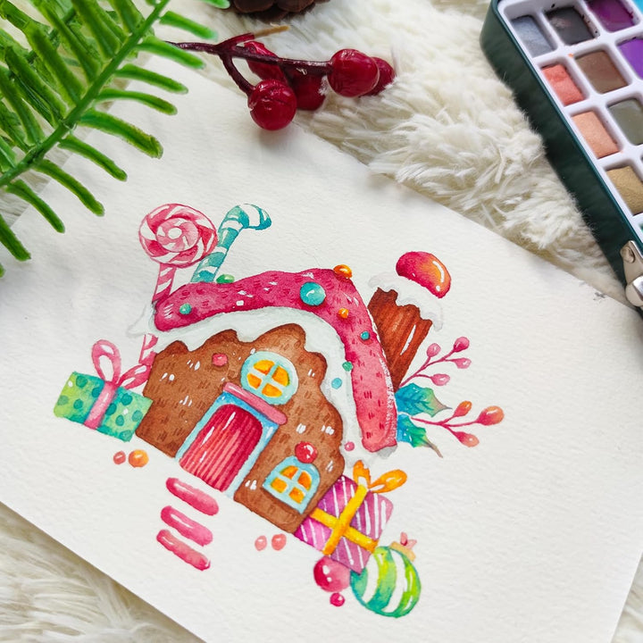 Artecho Aquarellfarben Set 100 Farben in Tragbarer Box, Mit Pinsel und Aquarellpapier, Aquarell für