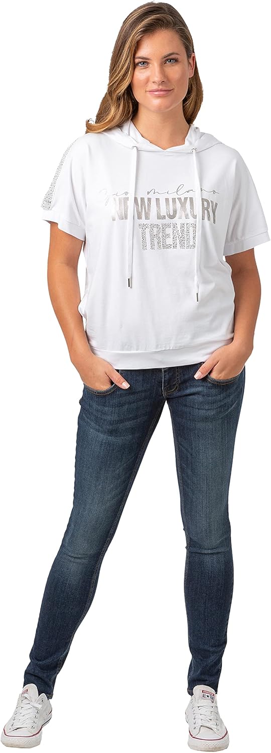 Gio-Zoe, Bequeme Power-Stretch-Jeans mit niedriger Leibhoehe, Slim Fit, 34 Slim Lang