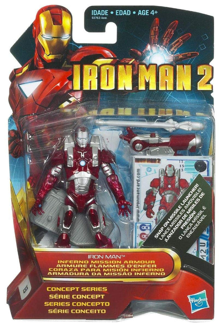 IRON MAN 2 - Concept Series - Figur #13 - Inferno Mission Armor Iron Man - Snap-On Missile Launcher