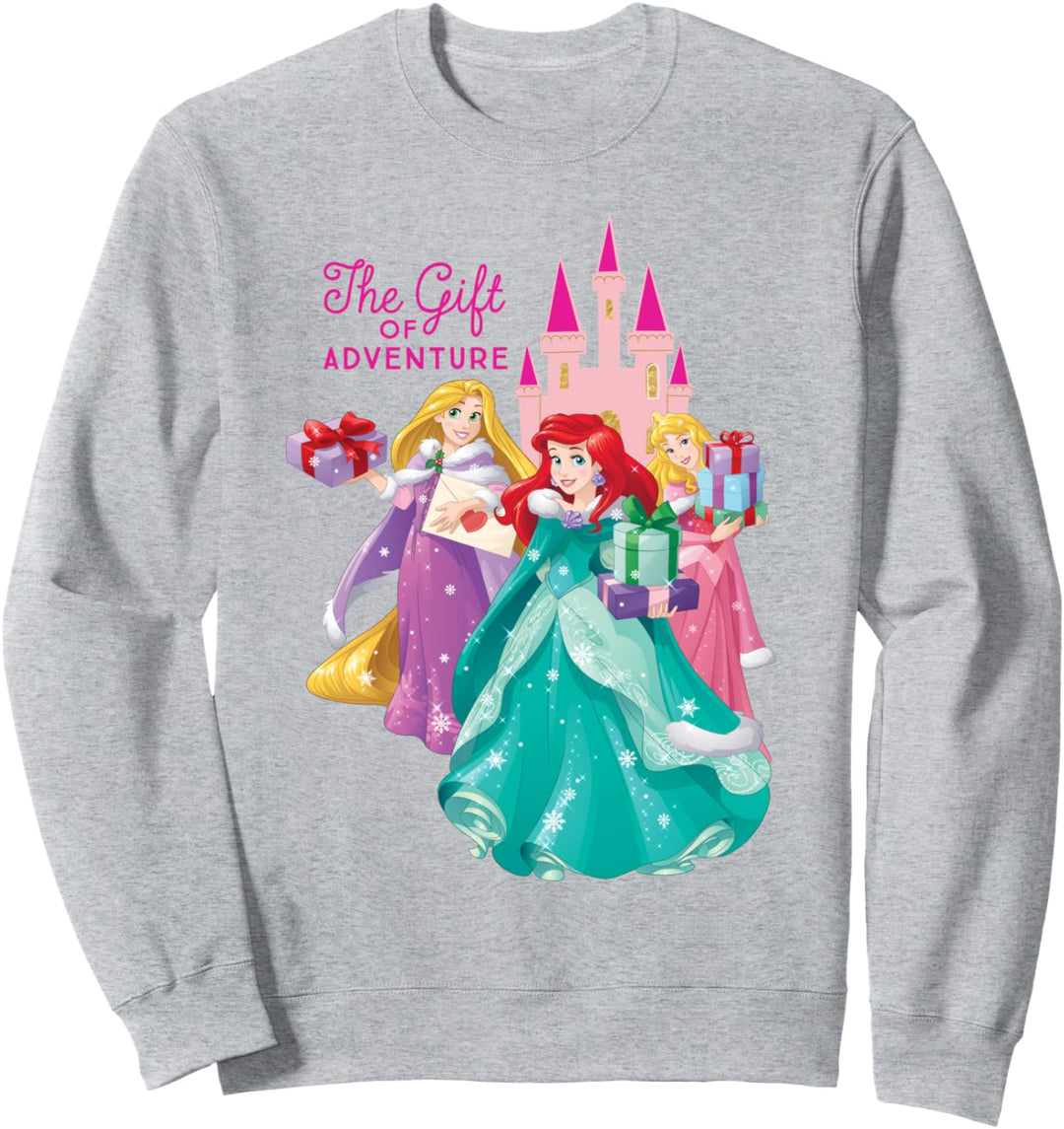 Disney Princess Ariel Rapunzel and Aurora Holiday Sweatshirt