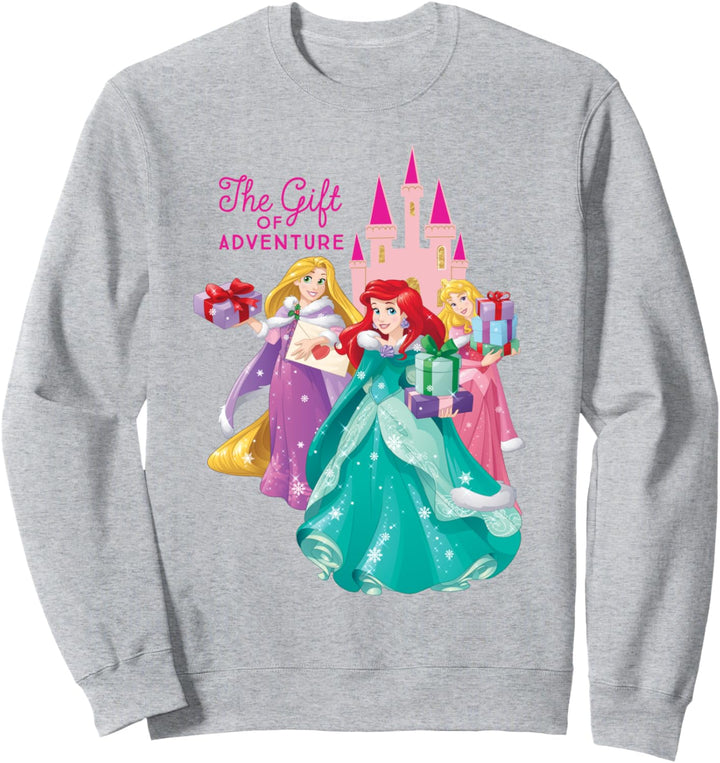 Disney Princess Ariel Rapunzel and Aurora Holiday Sweatshirt