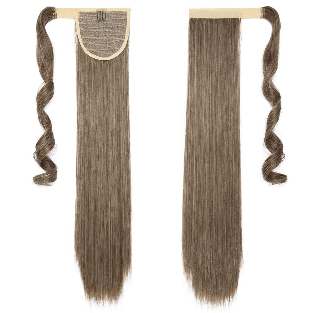SEGO Ponytail Clip in Pferdeschwanz Extension Haarteil Haarverlängerung Zopf Hair Piece Glatt wie Ec