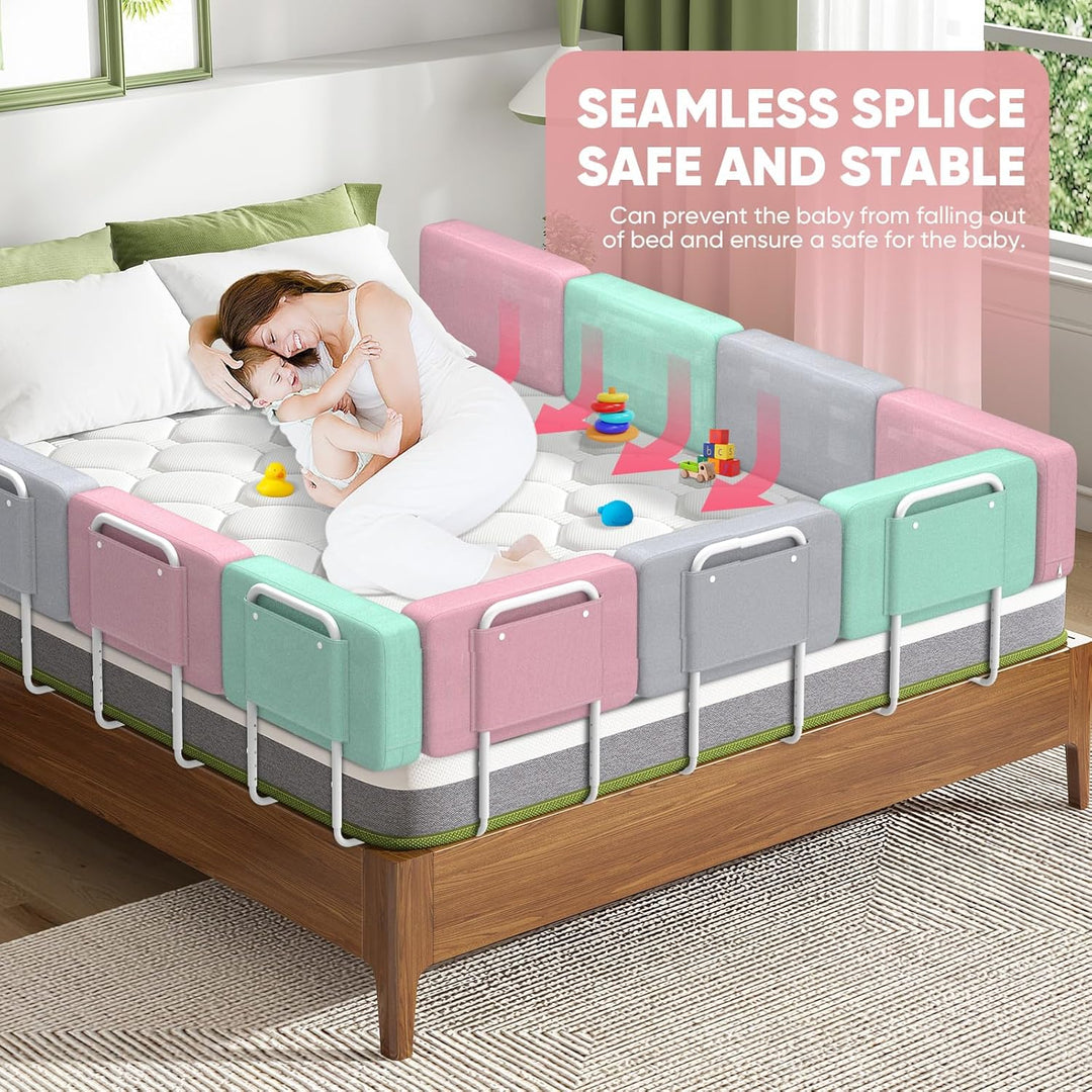 Kidsgigglz Bettgitter 50cm，Bettschutzgitter für Kinder，Rausfallschutz Bett，Baby Bettschutzgitter，Höh