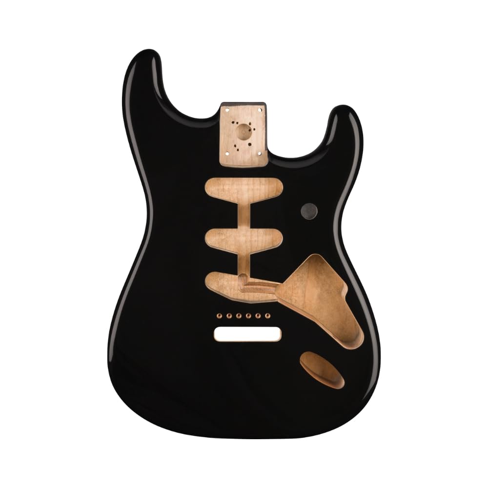 FENDER™ CLASSIC SERIES 60'S STRATOCASTER® SSS ALDER BODY VINTAGE BRIDGE MOUNT - BLACK Schwarz, Schwa