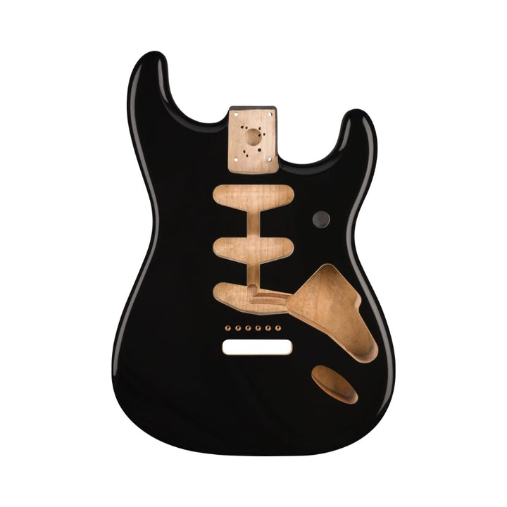 FENDER™ CLASSIC SERIES 60'S STRATOCASTER® SSS ALDER BODY VINTAGE BRIDGE MOUNT - BLACK Schwarz, Schwa