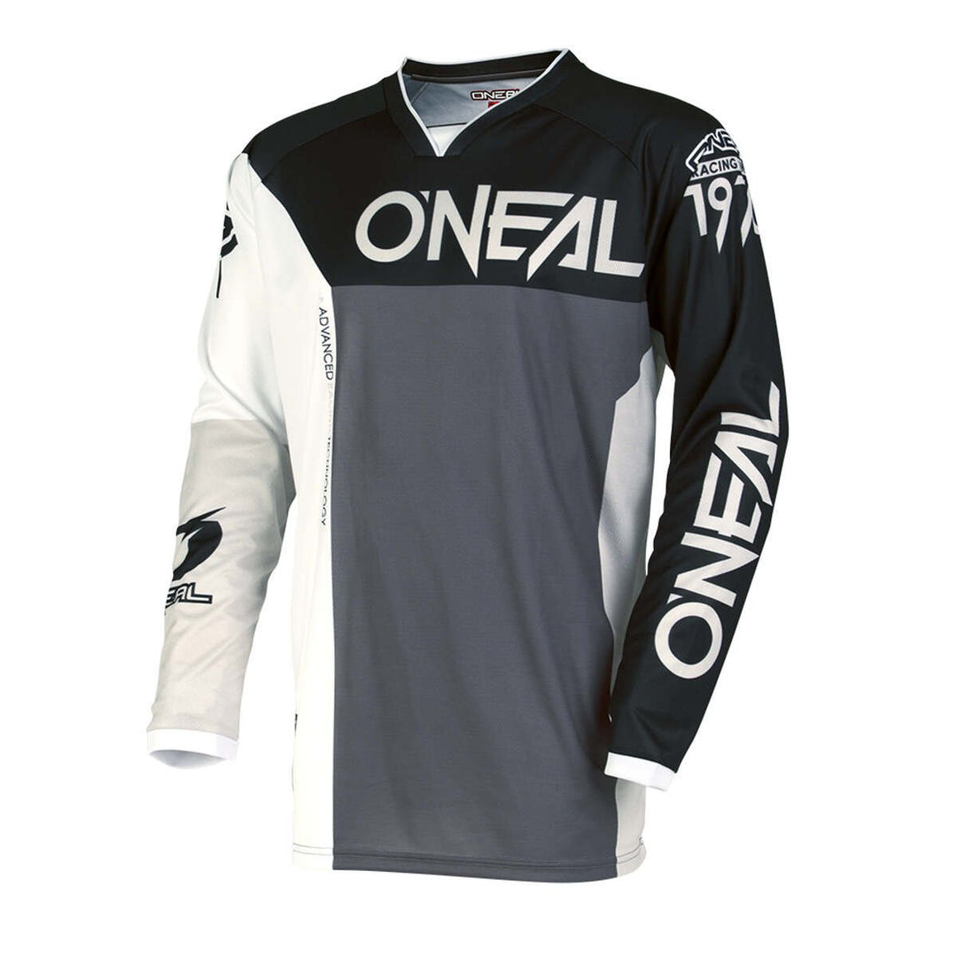 0030A-703 - Oneal Mayhem Lite 2018 Split Motocross Jersey M Black Gray