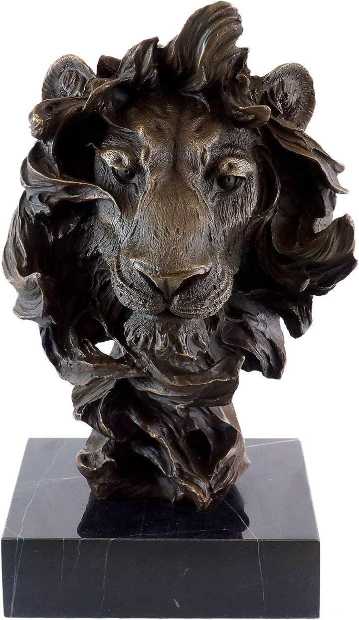Kunst & Ambiente - Tierbronze - Abstrakter Löwenkopf - Modern Art Skulptur - signiert Milo - Löwensk