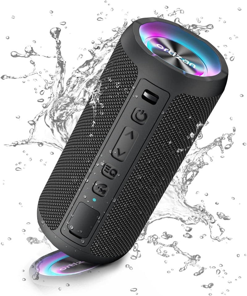 Ortizan Bluetooth Lautsprecher mit Licht, Musikbox Tragbarer Bluetooth Box mit IPX7 wasserdicht, Dua