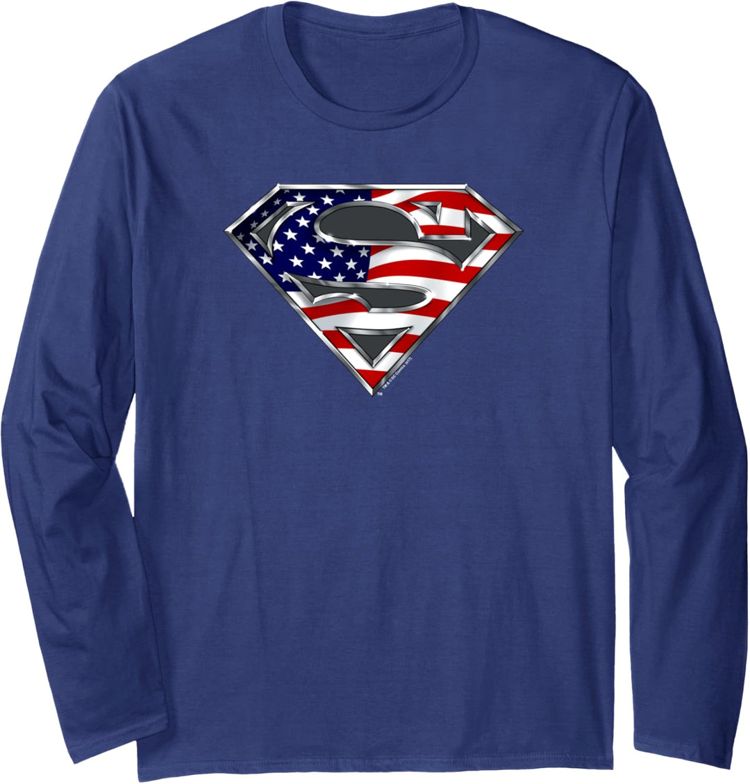 Superman All-American Solid Shield Langarmshirt