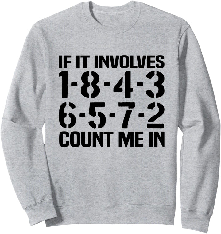Wenn es um 1-8-4-3-6-5-7-2 geht, zählen Sie mich in der V8 Car Guy Garage Sweatshirt