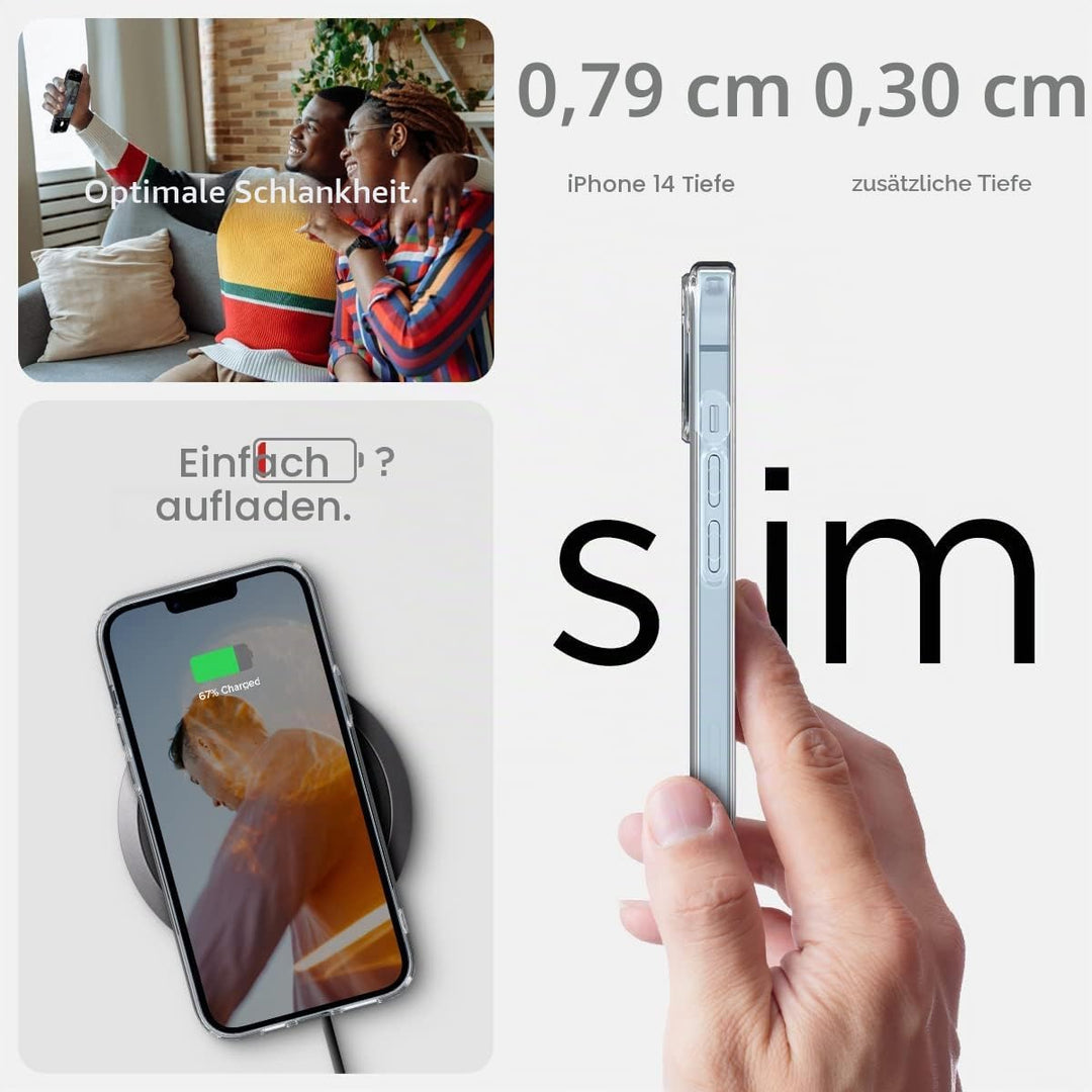 Spigen für iPhone 14 Ultra Hybrid Hülle [Anti-Yellowing] Case Handyhülle Schutzhülle Cover Transpare