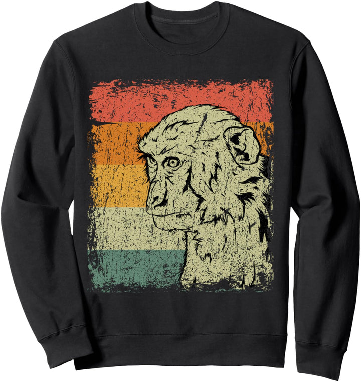 Retro Affen Geschenk Vintage Affe Sweatshirt