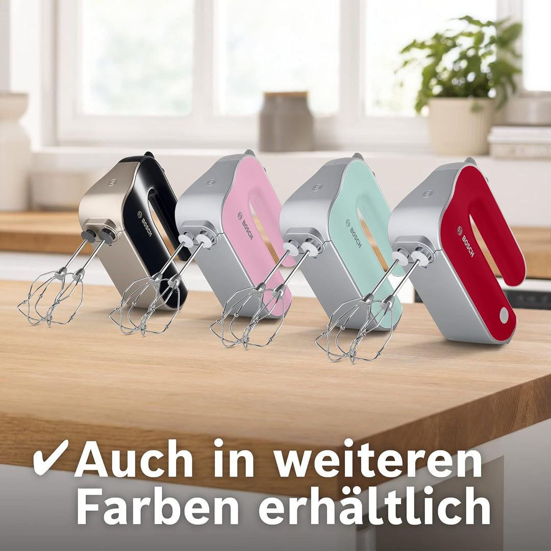 Bosch Handrührer Styline MFQ4075DE, 2 Rührbesen, 2 Edelstahl-Knethaken, spülmaschinengeeignet, Pürie