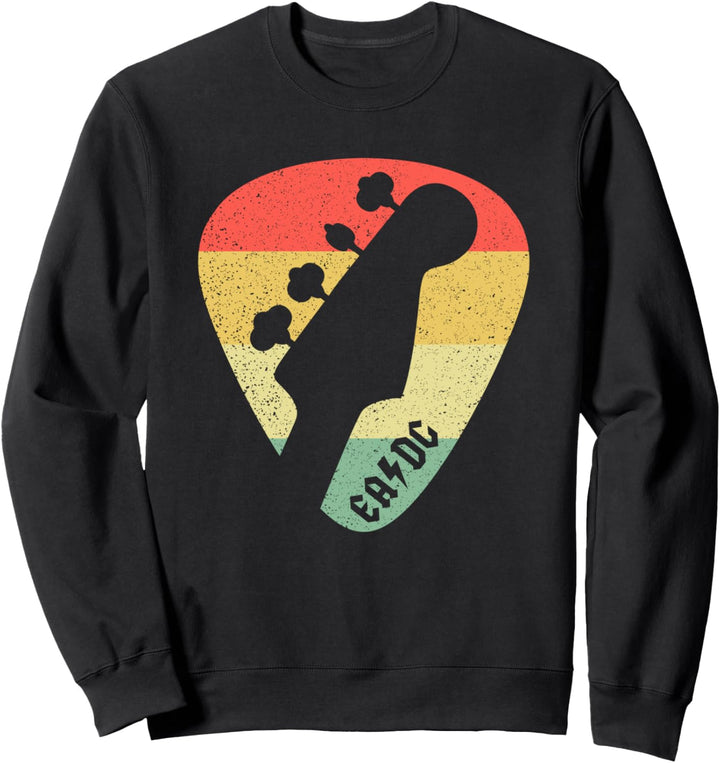 Guitar Pick Guitarist Bassist Electric Bass Vintage Gift Sweatshirt