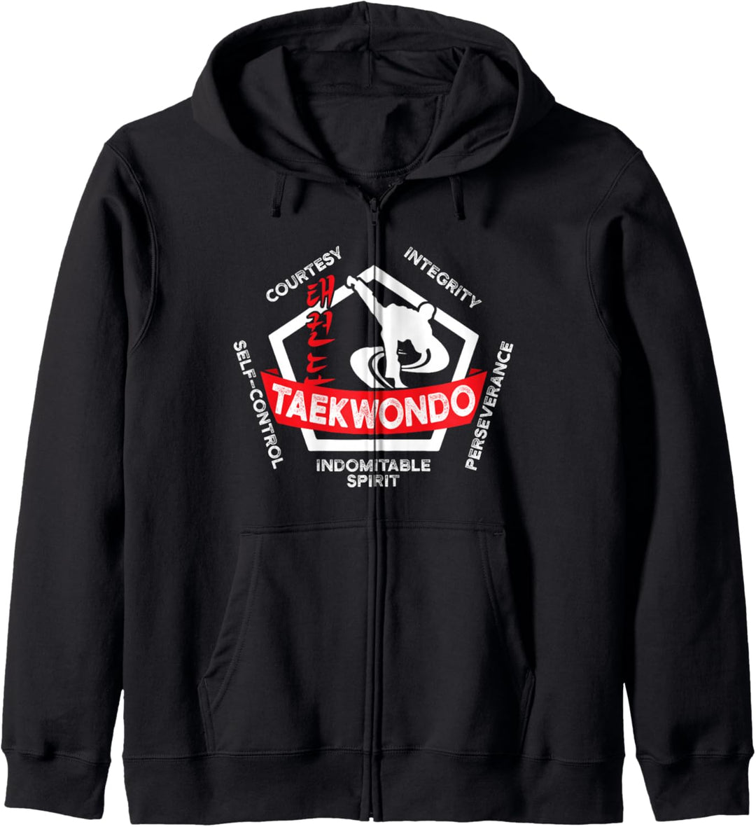 Taekwondo 5 Tenets Martial Arts ATA ITF Tae Kwon Do Gift Kapuzenjacke