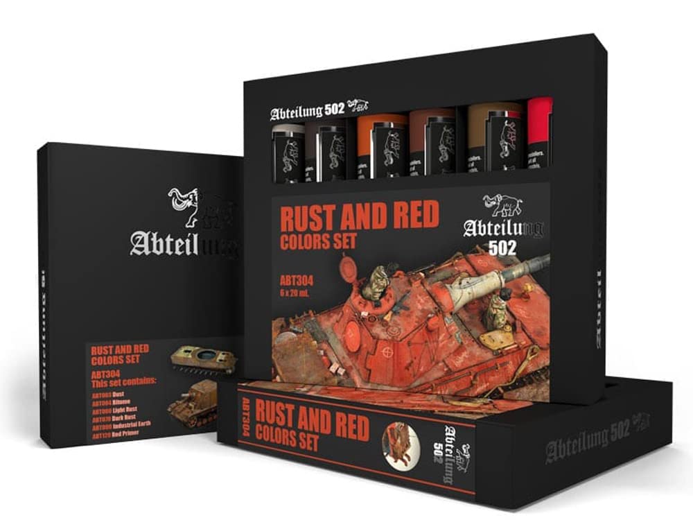 Rust & Red Weathering Oil Paint Set (6 Colours) 20ml Tubes