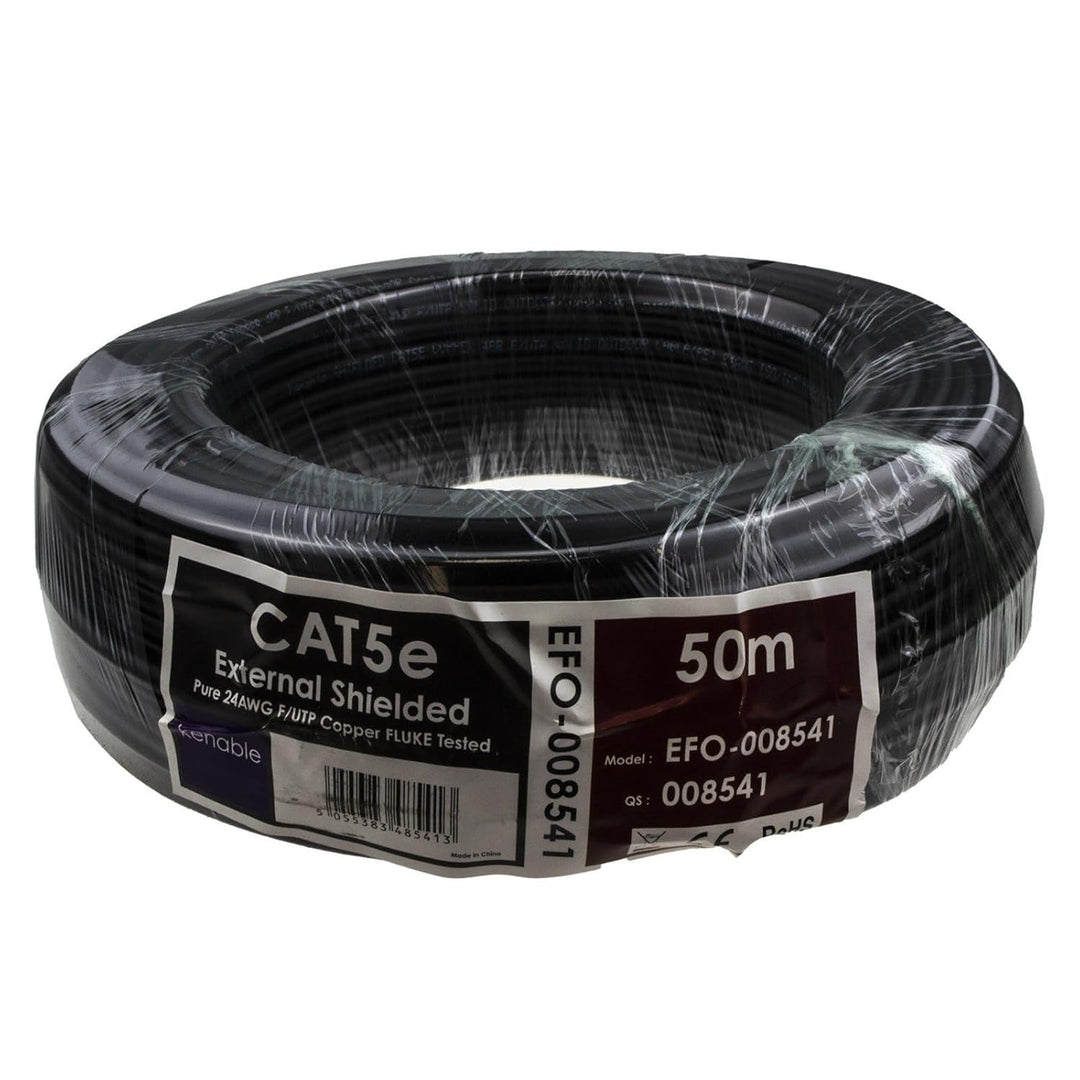 kenable Aussen Abgeschirmtes CAT5e Aussen Kupfer Ethernet Kabel FTP Kabelrolle 50 m [50 Meter/50m] 5