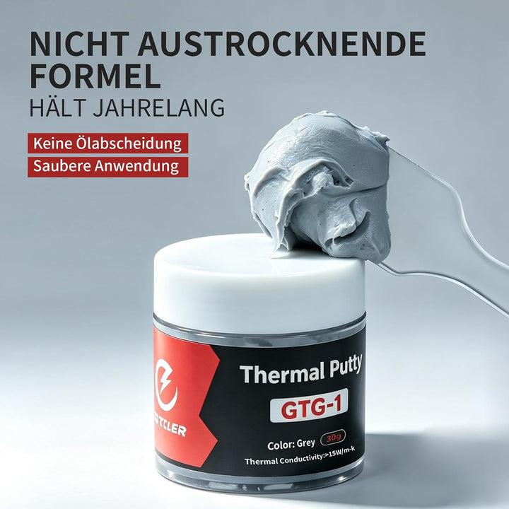 GTP-1 Thermal Putty 30 g, >15 W/mK Wärmeleitkitt für CPU, GPU, VRAM