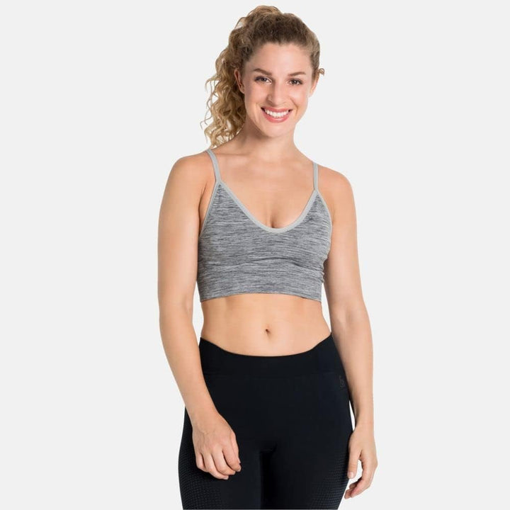 Odlo Damen Padded Seamless Soft 2.0 Sports Bra (1er Pack) L Light Grey Melange, L Light Grey Melange