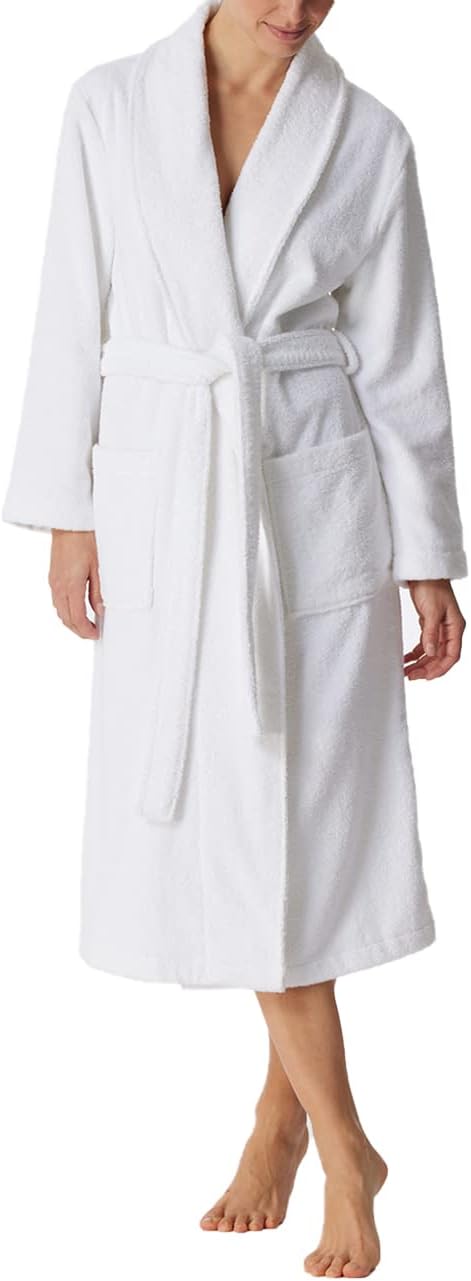 Schiesser Damen Bademantel mit Schalkragen - Frottee