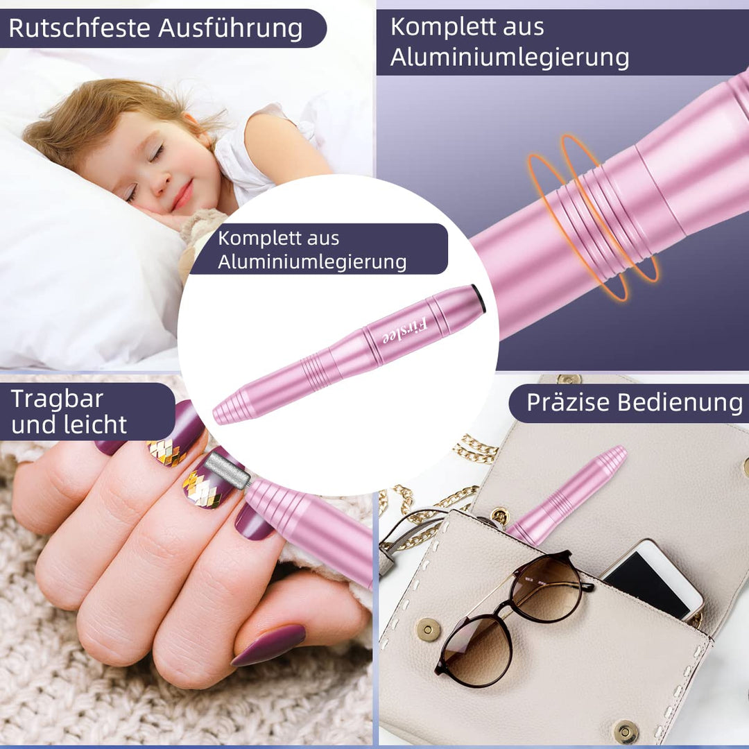 Nagelfräser Elektrische für Gelnägel Acrylnägel, 20000 u/Min USB Nagelfeile Elektrisch Professionell