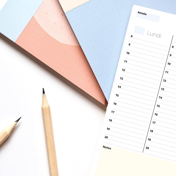 Planning Semaine A4 - Weekly Planner, Agenda To Do List Bloc Note - Agenda Semainier Francais - Plan