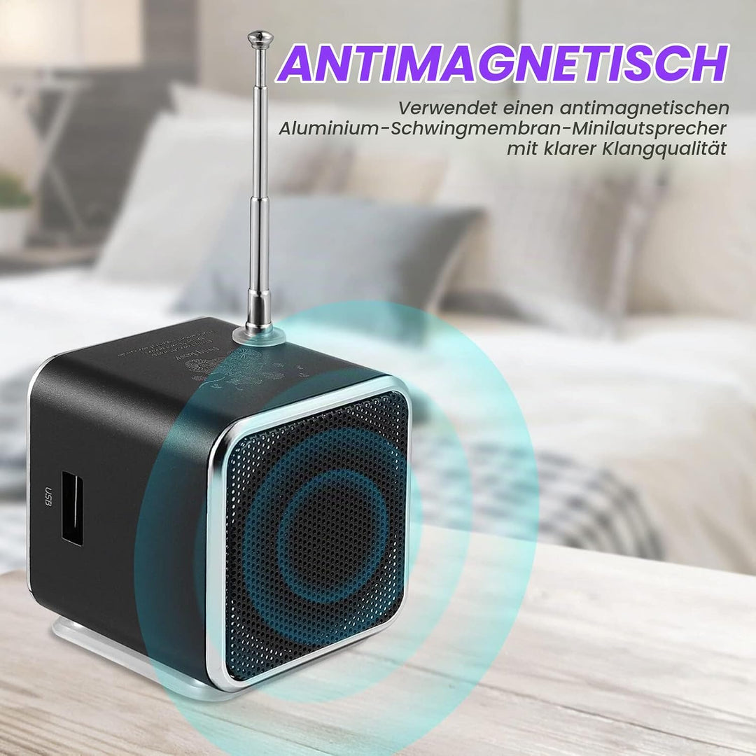 iplusmile Td-V26 Digital Lautsprecher Mini Lautsprecher Fm Radio Stereo Mp3 Mp4 Musikplayer Unterstü