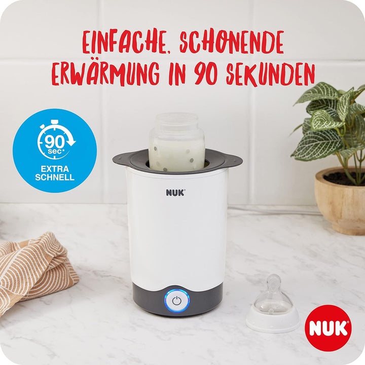 NUK Thermo Express Babyflaschenwärmer | schonendes Erwärmen von flüssiger und breiförmiger Nahrung i