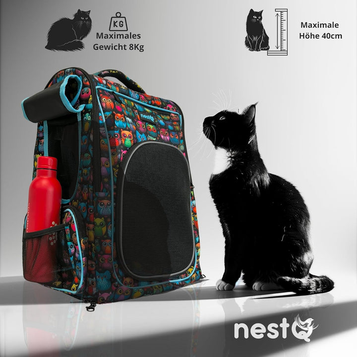 Rucksack für Hunde und Katzen, Maxim 5kg, Ergonomischer Träger mit Belüftung, Transport-Rucksack, Pa