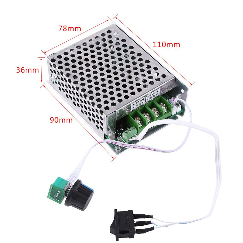 DC PWM Motor Controller Reversible 12V 24V 36V 40A Hochleistungs-Motor Drehzahlregler Schalter CCM6D