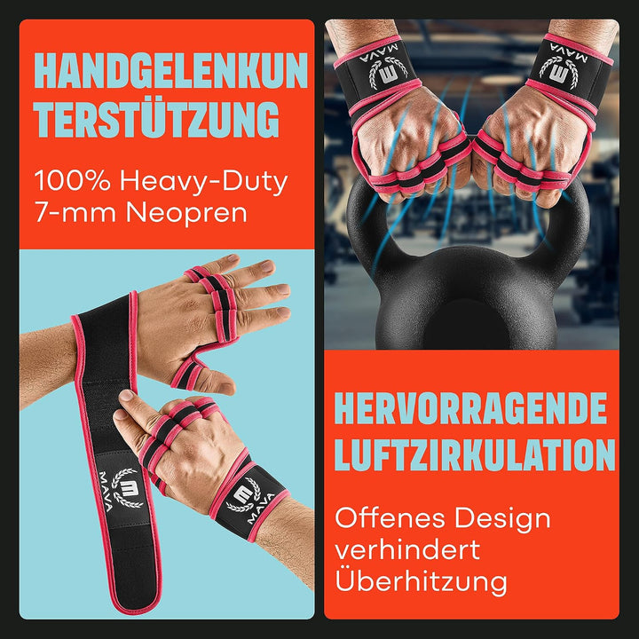 Mava Sports Belüftete Handschuhe für Männer und Frauen | mit integrierten Handgelenksmanschetten und