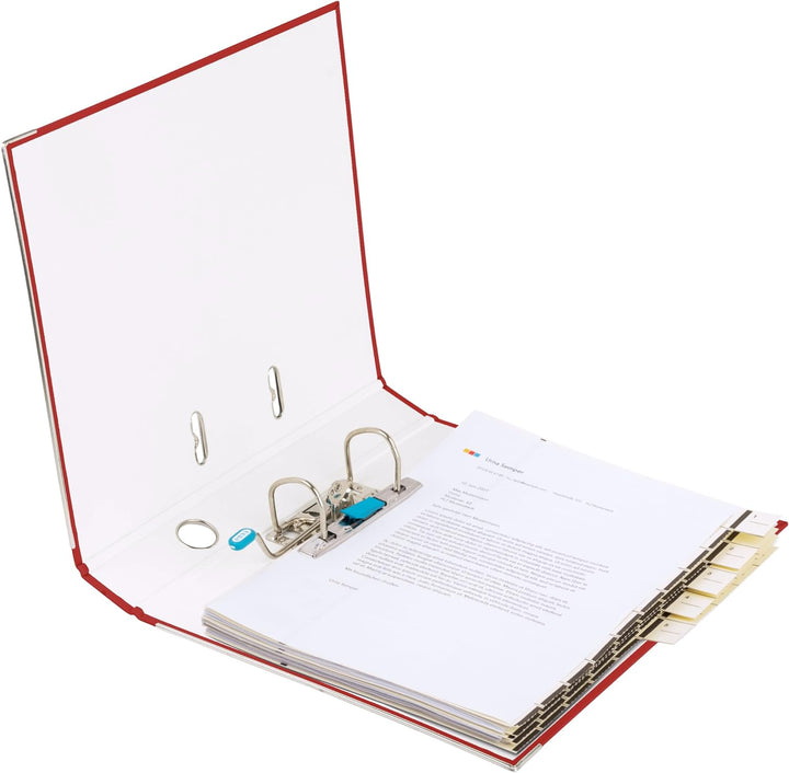 Elba Ordner A4, Smart Pro, 5 cm schmal, Kunststoff aussen, rot, 10 Stück, rot