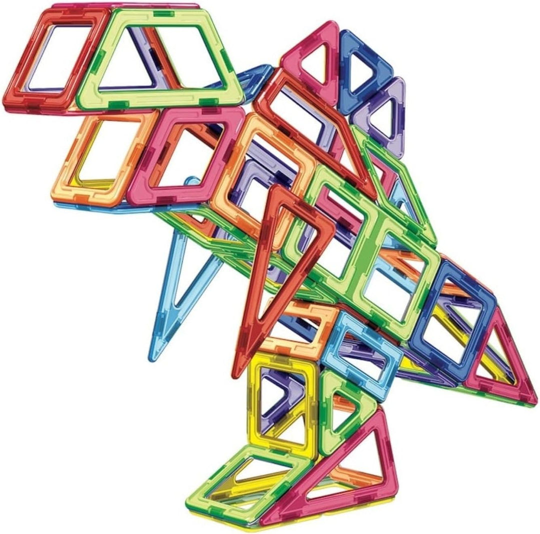 MAGNIKON Magnetische Bausteine Der Dinosaurier - Magnetbau-Set 65-teilig, Montessori Spielzeug ab 3