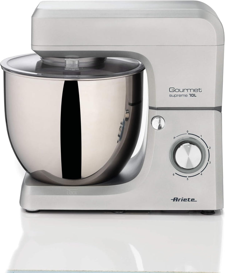 Ariete 1576 Gourmet Supreme 10 l, Küchenmaschine 10 l, 2000 W, 6 Geschwindigkeiten + Pulse, Zubehör
