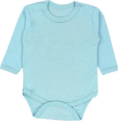 TupTam Jungen Baby Body Langarm Unifarben 5er Pack 68 Dunkelblau Blau Grün, 68 Dunkelblau Blau Grün