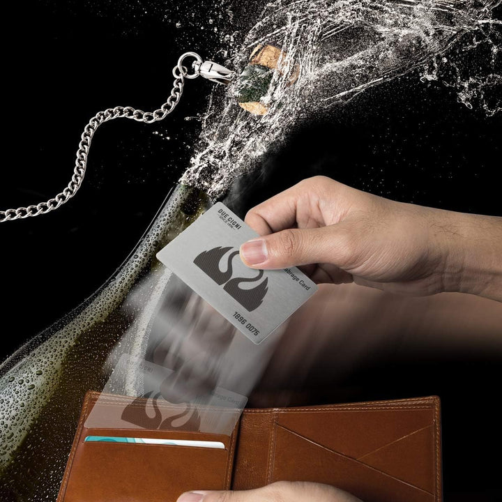 Due Cigni - Sabrage Card für Champagner/Schaumstoff.