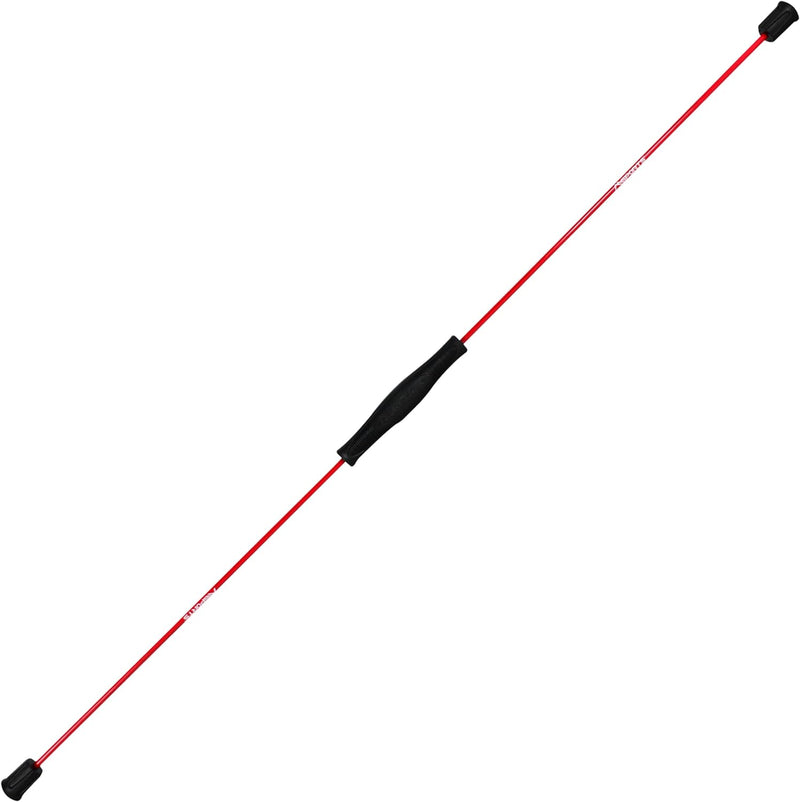 MSPORTS Schwingstab Premium 160 cm – Fitness Swingstick aus Fiberglas für Ganzkörpertraining in Rot