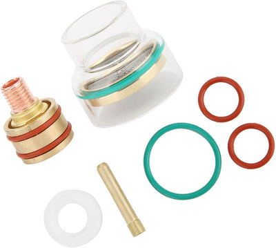 WIG-Gaslinsen-Spannzangen-Verbrauchsmaterial-Kit WIG-Schweissbrenner mit weissem Kunststoffring Opti