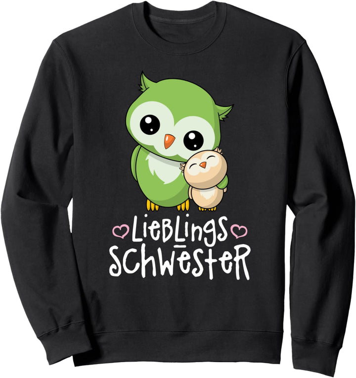 Lieblingsschwester Grosse Kleine Schwester Kawaii Eule Eulen Sweatshirt