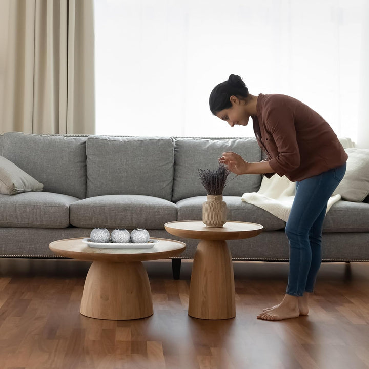 Relaxdays Teelichthalter Set mit Tablett & Steinen, 35 cm lang, Tischdeko Wohnzimmer, Esszimmer, Ker